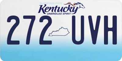 KY license plate 272UVH