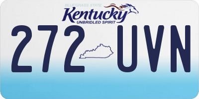 KY license plate 272UVN
