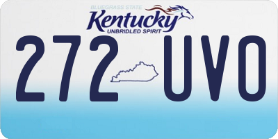 KY license plate 272UVO