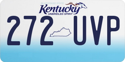 KY license plate 272UVP
