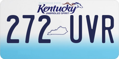 KY license plate 272UVR