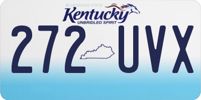 KY license plate 272UVX