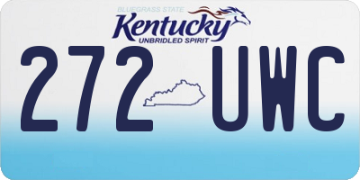 KY license plate 272UWC