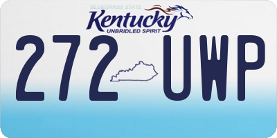KY license plate 272UWP