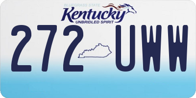 KY license plate 272UWW