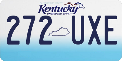 KY license plate 272UXE