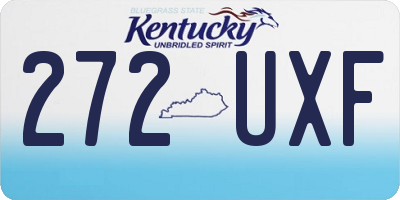 KY license plate 272UXF