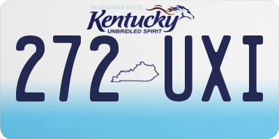 KY license plate 272UXI