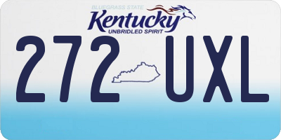 KY license plate 272UXL