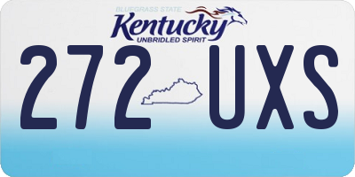 KY license plate 272UXS