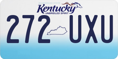 KY license plate 272UXU