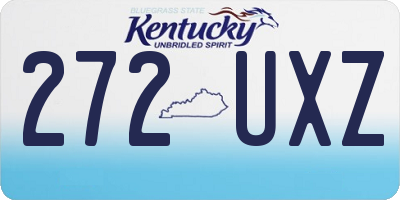 KY license plate 272UXZ