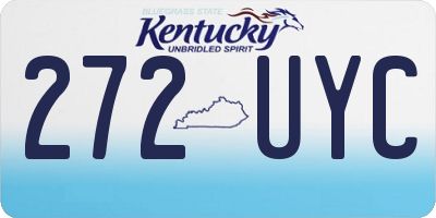 KY license plate 272UYC