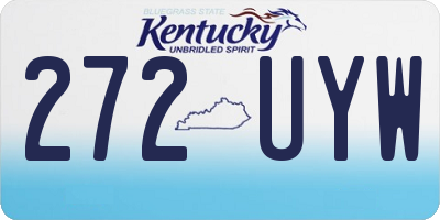 KY license plate 272UYW