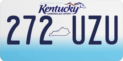 KY license plate 272UZU