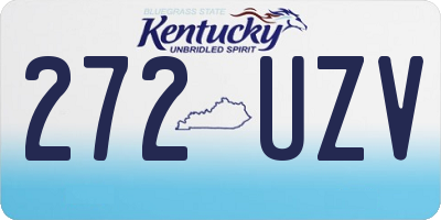 KY license plate 272UZV