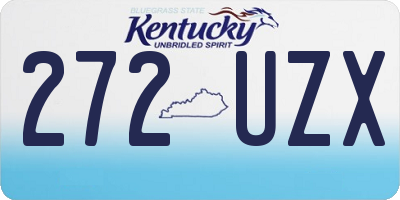 KY license plate 272UZX