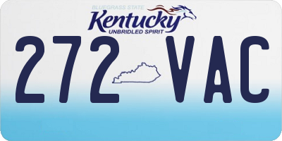 KY license plate 272VAC