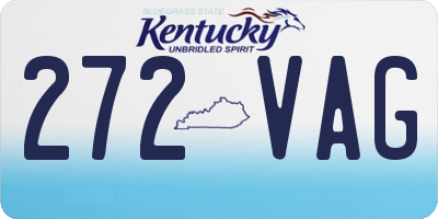 KY license plate 272VAG