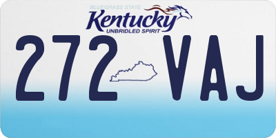 KY license plate 272VAJ