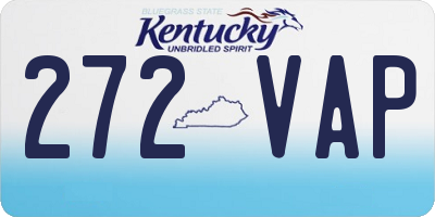 KY license plate 272VAP
