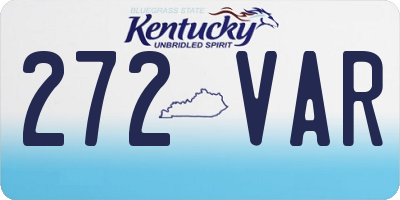 KY license plate 272VAR
