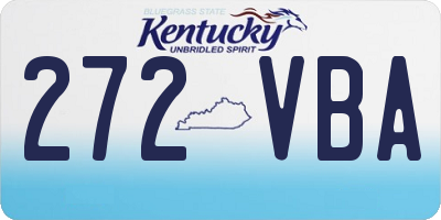 KY license plate 272VBA