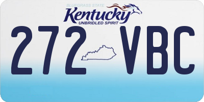 KY license plate 272VBC