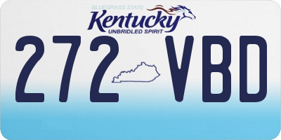 KY license plate 272VBD
