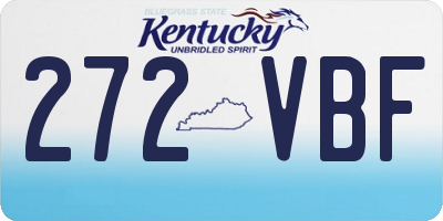 KY license plate 272VBF