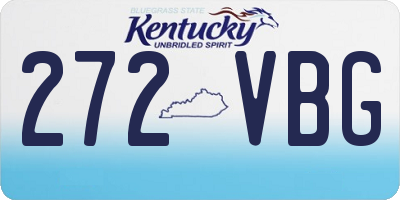 KY license plate 272VBG