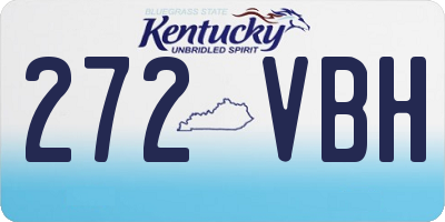 KY license plate 272VBH