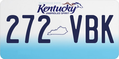 KY license plate 272VBK