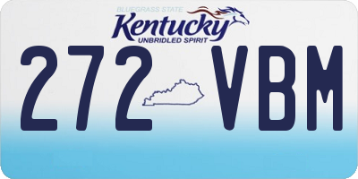 KY license plate 272VBM