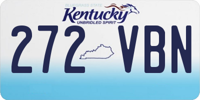 KY license plate 272VBN