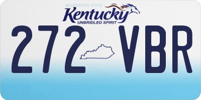 KY license plate 272VBR