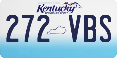 KY license plate 272VBS