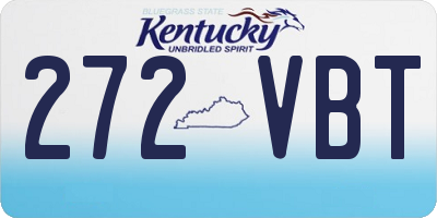 KY license plate 272VBT
