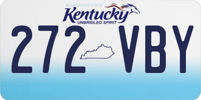 KY license plate 272VBY