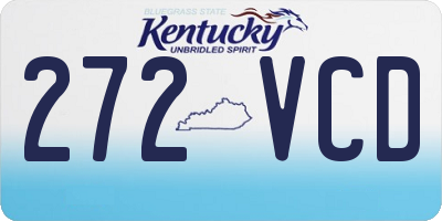 KY license plate 272VCD