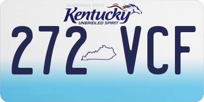 KY license plate 272VCF