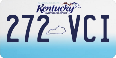 KY license plate 272VCI