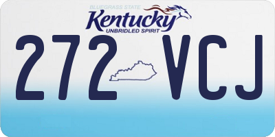 KY license plate 272VCJ