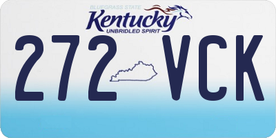 KY license plate 272VCK