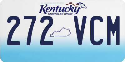 KY license plate 272VCM