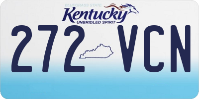 KY license plate 272VCN