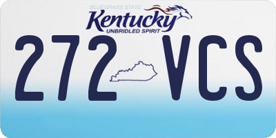 KY license plate 272VCS