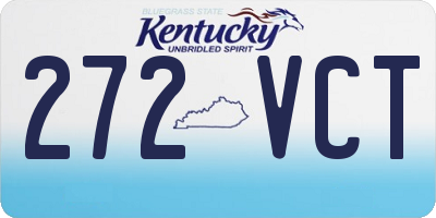 KY license plate 272VCT