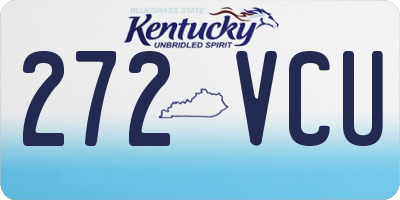 KY license plate 272VCU