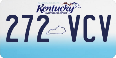 KY license plate 272VCV